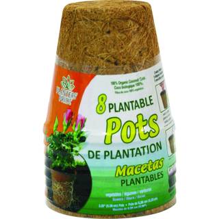 HC Companies 8 Pack Coconut Coir 3 tommer fr?starterpotter - Bionedbrydeligt haveplanteskoler
