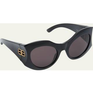 Balenciaga BB0256S 001 56 Solbriller Kvinder Black - Black - 56mm