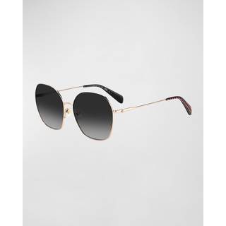 Kate Spade Kenna/G/S Asian Fit 3H2/9O 57 Solbriller Kvinder Guld - Black Rose Gold - 57mm