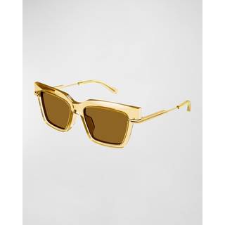 Bottega Veneta BV1242S Asian Fit 001 53 Solbriller Kvinder Black - Black - 53mm