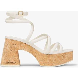 Jimmy Choo Cecelia 95 leather sandals - beige - EU 40