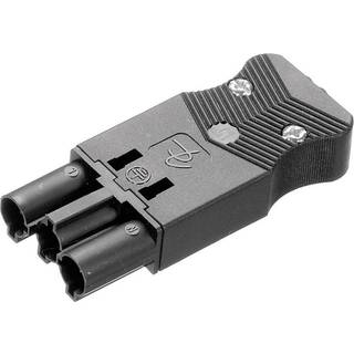 Adels-Contact 17962 Strømstik AC Stik, lige Samlet poltal: 2 + PE 16 A Sort 1 stk