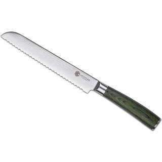 Hexclad Hexclad brødkniv 67-lags Damaskus 20 cm Grøn