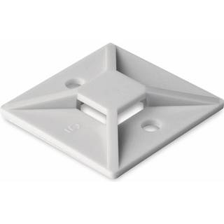 Hellermann Holder med lim 38x38MM hvid