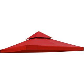 Yescom 10'x10 'Gazebo Top -udskiftning til 2 lag udend?rs baldakin Cover Patio Garden Yard Red Y00210T02