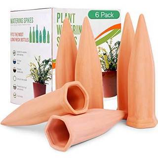Remiawy Plant Watering Stakes 6 Pack Automatic Plant Waterers For Vacations Plant Watering Devices Terracotta Självvattnade spikar för vinflaskor