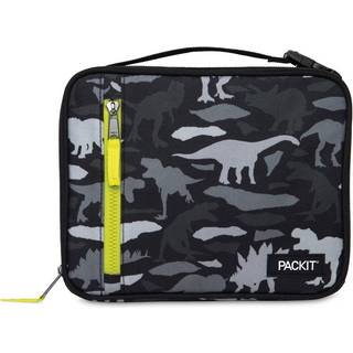 Packit frysbar klassisk frokostboks Dino Camo Charcoal Bygget med Ecofreeze -teknologi sammenfoldelig genanvendelig lynl?s lukning med lynl?s og