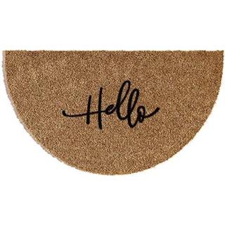 Barnyard Designs Half Moon Doormat Welcome Mat til udend?rs stor hovedd?rindgang Mat 30x17 Brown (hej)