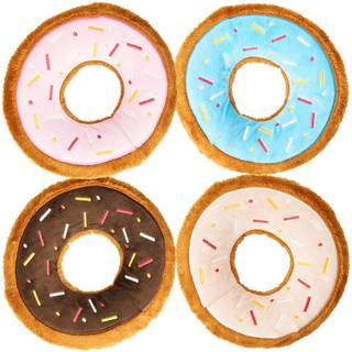 Spot Fun Food Tasty Donut- Plush Chew Leget?j med selvhelende Squeaker til mellemstore og store hunde og hvalpe 9 tommer forskellige stilarter 1