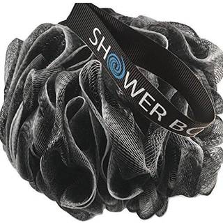Brusebuket loofah-charcoal bad-sponge-farve-set xl-75g ekstra stor 4 pack bl?d mesh sort loufa puff-eksfolierende kropsskrubber til kvinder og m?