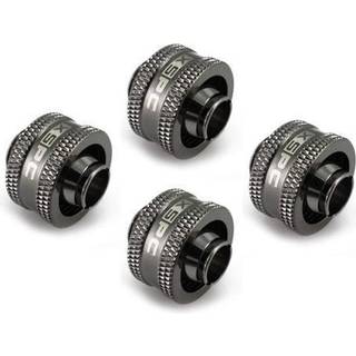 XSPC G1/4 """" til 3/8 """" ID 5/8 """" OD-komprimeringsmontering V2 til blød rør sort krom 4-pakke