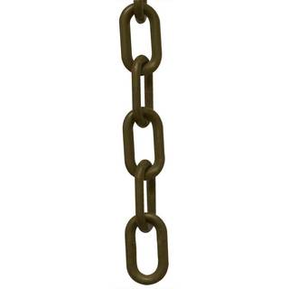 Mr. Chain Plastic Barrier Chain Khaki Gold 1,5-tommer linkdiameter 25-fods længde (30007-25)