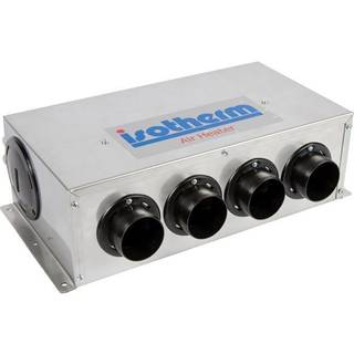 Defroster / gangvarme Isotherm, 4x udblæsning, 2x kølevandstilslutninger Ø16 mm, 10 000 W, 24 V