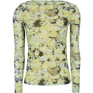 Soft Rebels Samara LS T Shirt Blomster Lime-XL