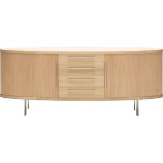 Naver Collection - AK 1300 Sideboard, Oiled Oak, Stainless steel legs - Sideboards - Nissen & Gehl - Træ farvet - Metal/Træ