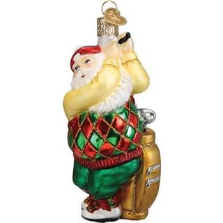 Old World Christmas Golfing Santa Glass Blæst Ornament til juletræ