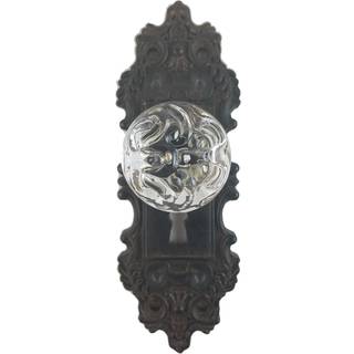 Tripar Antique Wall Hanging Decorative Door Knob Brown Display - Vintage Design med h?ndmalet finish Pewter Metal Backing & Acrylic Knob - Letv?g