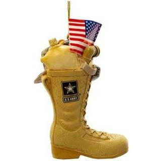 U.S. Army Boot med U.S.A. Flag og Icons Ornamentfor Christmas