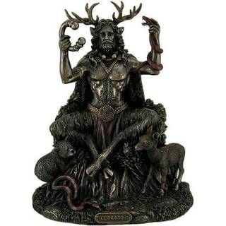 Veronese design 9 tommer cernunnos keltisk horn Gud af natur og dyreliv koldst?bt harpiks statue bronze finish
