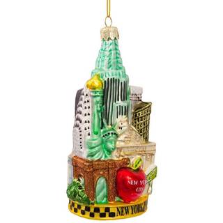 Kurt Adler C4055 New York Glass Citycape Ornament 5-1/2-tommer