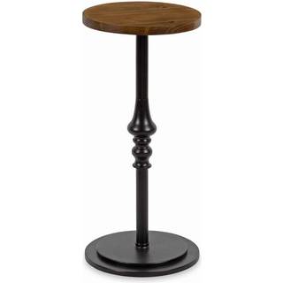 Kate og Laurel Stratton Rustic Pedestal Table 12 """" X 12 """" X 26 """" Rustik karamel og sort dekorativt piedestalbord til mindre opholdsomr?der