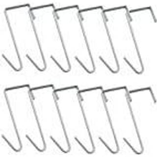 Ojyudd 12 Pack White Smart Over Door Hook 2 Side Metal Z Hooks S Hooks til Hanging Coats Bags H?ndkl?der til badev?relse K?kkenkontor