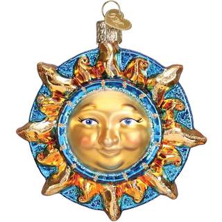 Old World Christmas Ornaments: Ydre rumgaver Glasbl?st ornamenter til juletr?er Fanciful Sun 22034