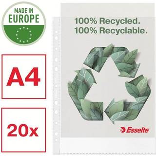 Esselte Recycle Lomme | A4 | Top | 70my | 20 stk.