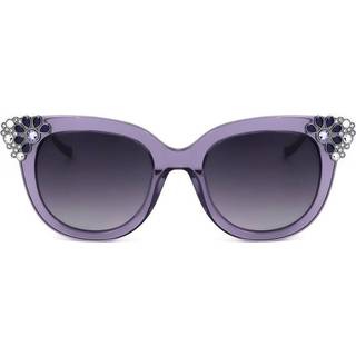 Ana Hickmann AH9243 T03 50 Solbriller Kvinder Purple - Transparent Jelly Purple Top Flower Gems - 50mm