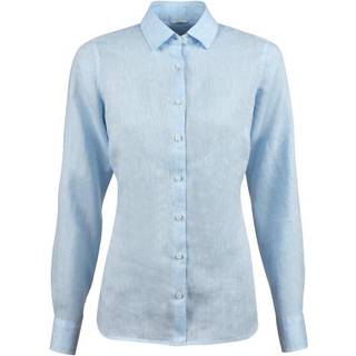 Stenströms Sofie Lyseblå hørskjorte | Dame |Dameskjorter & Bluser | Feminine | Størrelse: 38 | Lyseblå | Solid | Lange Ærmer