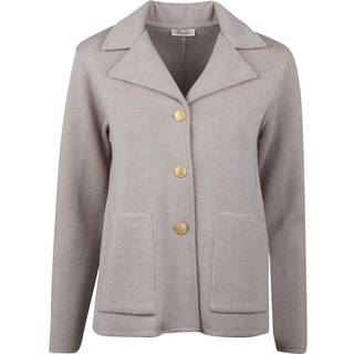 Stenströms Dea Beige cardigan i merinould | Dame |Strik & Trøjer | Størrelse: XL | Beige | Solid | Lange Ærmer