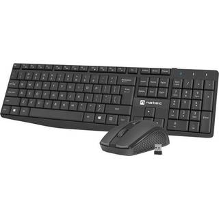 Natec Squid - keyboard and mouse set - 2in1 - US - black - Tastatur & Mus sæt - Amerikansk engelsk - Sort