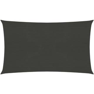 solsejl 160 g/m² 6x8 m HDPE antracitgrå