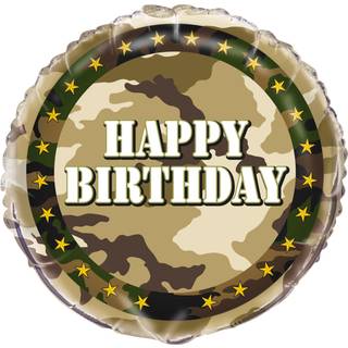 MIlitær Camo folieballon 45,7 cm.