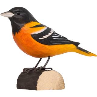 Wildlife Garden Decobirds Håndskåret Fugl Baltimoretrupial - Træfigurer Massiv Træ Orange - WG4671
