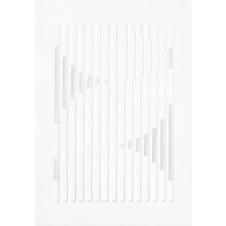 MOEBE Relief kunstværk organic lines 21x29,7 cm Offwhite