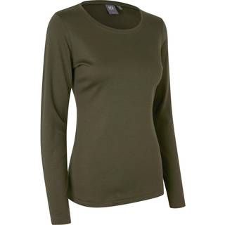 ID 0509 Interlock T-shirt l/æ dame Oliven 2XL