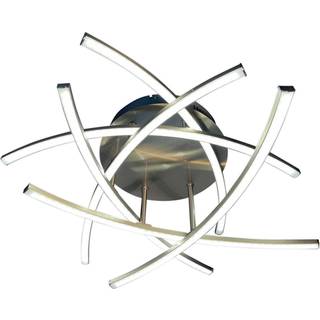 Cross LED-loftlampe, Tunable White, 6 lk., nikkel
