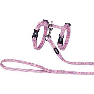 Kattesele + line pink blomster