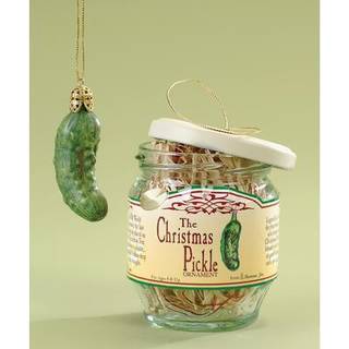 Romersk 2-delt eksklusiv julepylle og dekoreret glasbeholder h?ngende ornament 1,5-tommer