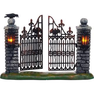 Afdeling 56 Halloween-tilbeh?r til landsbysamlinger Miniature uhyggelig smedejernsportsbelyst figur 4,53-tommer multifarvet