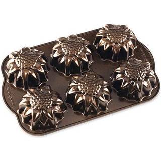 Nordic Ware 564481 Sunflower Cakelet Pan 3 kop kapacitet Bronze