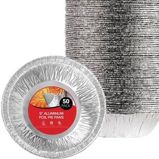 Lager dit hjem 5 tommer aluminiumsfolie pie pander (50 t?lling) - engangs- og genanvendelige mini pie pander - foliepie tin til bagerier caf?er r