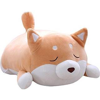 Shiba Inu Dog Plush Pillow Cute Corgi Akita Fyldte dyr Doll Toy Gaver til Valentins gave Julesofa Stol Brun Blink 15 """"