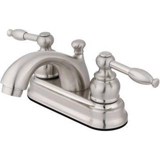 Kingston Brass GKB2608KL 4 in. Centerset badeværelse vandhaner børstet nikkel