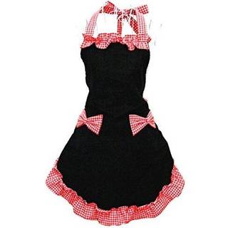 Hyzrz Cute Retro Lovely Vintage Ladies Kitchen Flirty Vintage forklæder til kvindelige piger med lommer til mødre dag gave (multicolor)