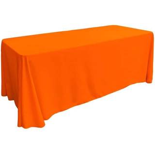 La Linen Polyester Poplin rektangul?r duge 90 med 156-tommer orange