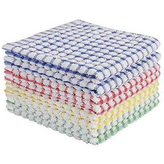 Oeleky sk?lklude til k?kkenvask opvask Superabsorberende sk?l Rags Bomuld Terry Cleaning Cloths Pack p? 8 12x12 inches