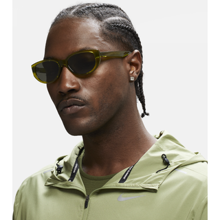 Nike Unisex NIKE NV07 FN0303 390 Solbriller Plast Grøn Grøn Firkantet Fotokromatisk
