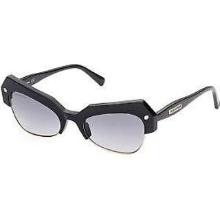 Dsquared2 Kvinde DQ0367 Dalia 01B Outlet solbriller Acetat Sort Grå Geometrisk Normal Skygge